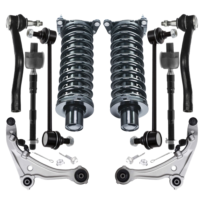 Shoxtec 10pc Suspension Kit Replacement for 2005-2006 Jeep Liberty; Diesel Engine Only Includes 2 Complete Struts 2 Sway Bars 2 Inner Tie Rods 2 Outer Tie Rod Ends 2 Lower Control Arms