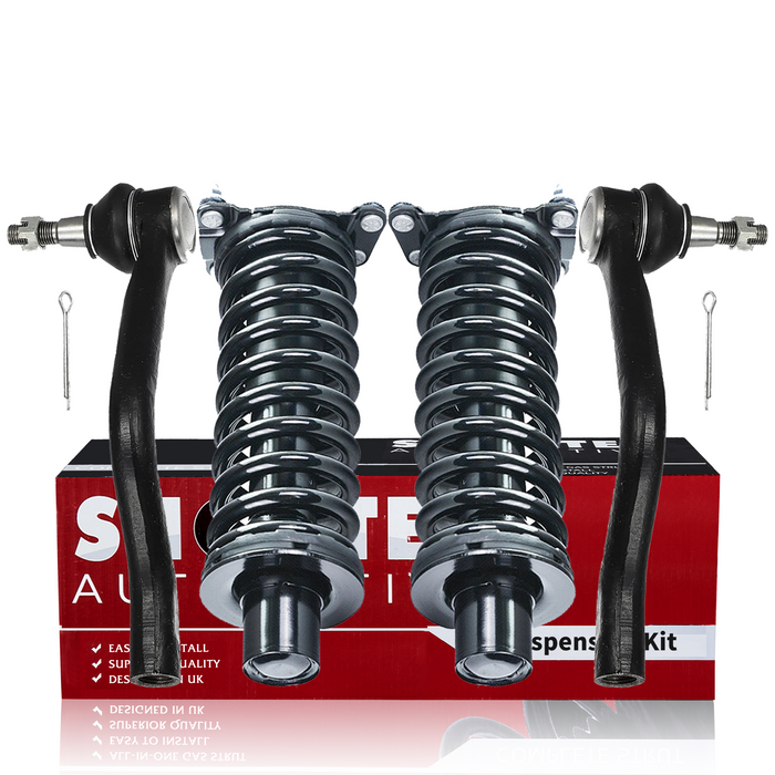 Shoxtec 4pc Front Suspension Shock Absorber Kits Replacement for 2005-2006 Jeep Liberty Diesel Engine Only includes 2 Complete Struts 2 Outer Tie Rod Ends