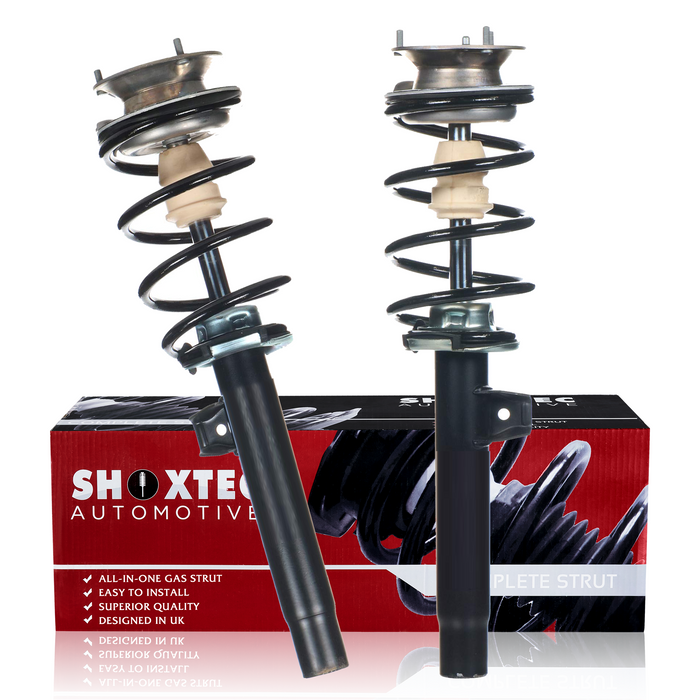 Shoxtec Front Complete Strut Assembly Replacement for 2010-2013 BMW 128i w/o Sport Suspension; 2010-2013 BMW 135i, 135is w/o Performance Suspension; 2010-2013 BMW 328i w/o Sport Suspension; 2007-2013 BMW 335i, 335is w/o Sport Suspension Repl No. 272314,13