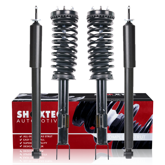 Shoxtec Full Set Complete Strut Shock Absorbers Replacement for 2005-2010 Chrysler 300; C; Rear Wheel Drive; Except Nivomat Rear Suspension; Except Performance Suspension Repl. no 272408 5797
