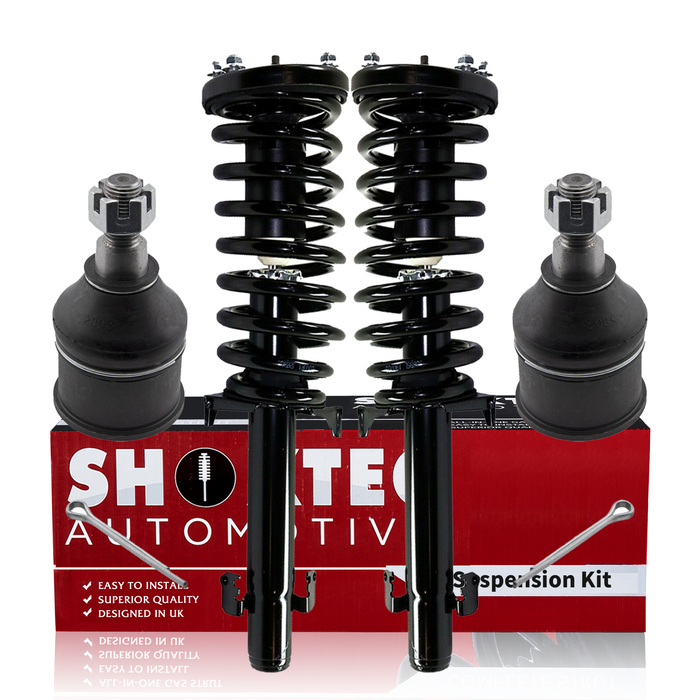 Shoxtec 4pc Front Suspension Shock Absorber Kits Replacement for 2008-2012 Honda Accord Includes 2 Complete Struts 2 Lower Ball Joints