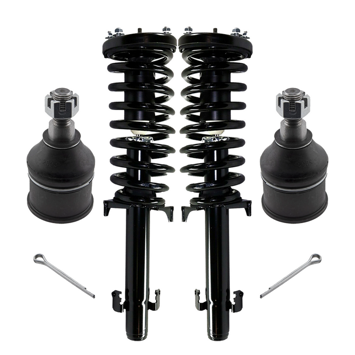 Shoxtec 4pc Front Suspension Shock Absorber Kits Replacement for 2008-2012 Honda Accord Includes 2 Complete Struts 2 Lower Ball Joints
