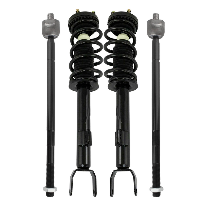 Shoxtec 4pc Front Suspension Shock Absorber Kits Replacement for 2012-2019 Chrysler 300 2012-2019 Dodge Challenger 2012-2017 Dodge Charger Includes 2 Complete Struts 2 Front Inner Tie Rods