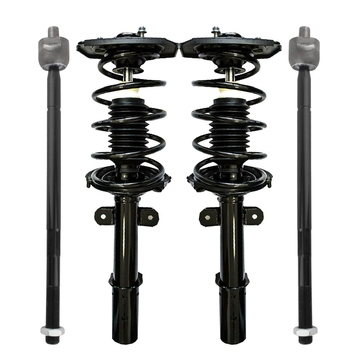Shoxtec 4pc Front Suspension Shock Absorber Kits Replacement for 2012-2019 Chrysler 300 2012-2019 Dodge Challenger 2012-2017 Dodge Charger Includes 2 Complete Struts 2 Front Inner Tie Rods