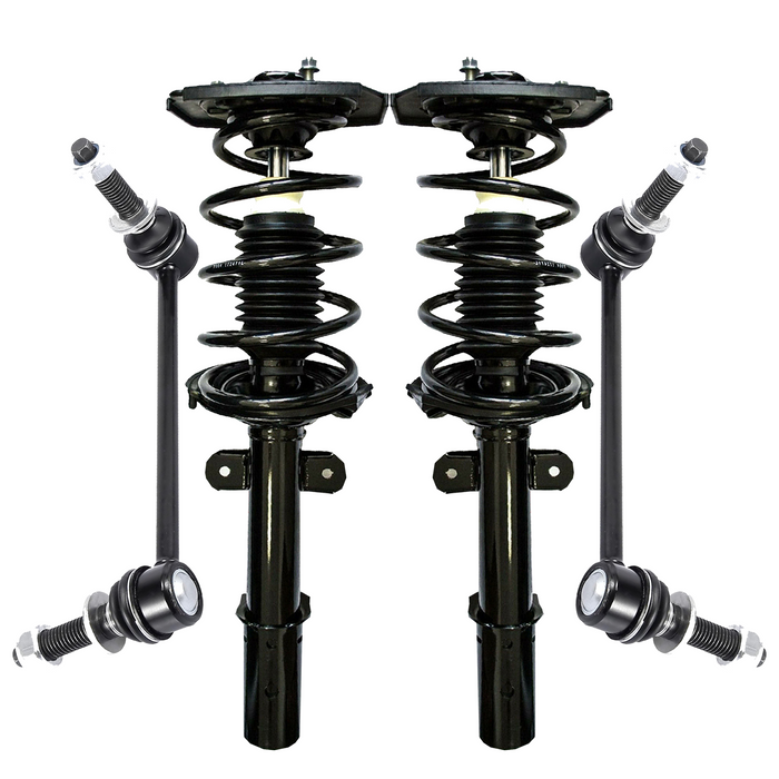 Shoxtec 4pc Front Suspension Shock Absorber Kits Replacement for 2012-2019 Chrysler 300 2012-2019 Dodge Challenger 2012-2017 Dodge Charger Includes 2 Complete Struts 2 Front Sway Bars End Link