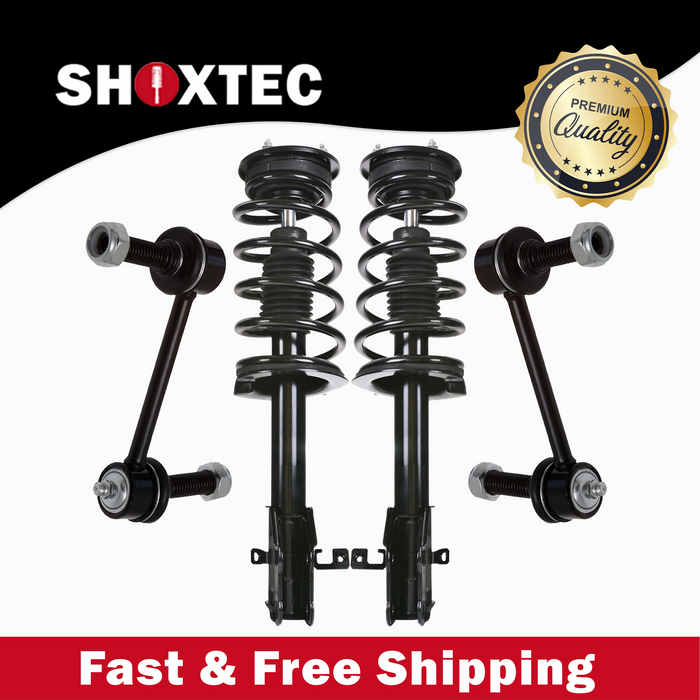 Shoxtec 4pc Front Suspension Shock Absorber Kits Replacement for 2007-2010 Ford Edge 2007-2010 Lincoln MKX AWD Only Includes 2 Complete Struts 2 Sway Bars