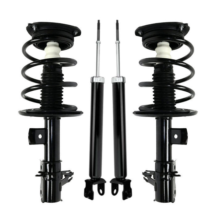 Shoxtec Full Set Complete Strut Assembly Replacement For 2007-2012 Nissan Altima 2.5L L4 Engine; All Sedan models & S Coupe models, Repl No. 172392, 172393,349075