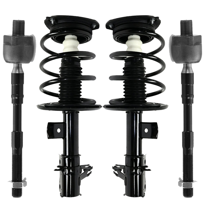 Shoxtec 4pc Front Suspension Shock Absorber Kits Replacement for 2007-2012 Nissan Altima 2.5L L4 Engine All Sedan models S Coupe models includes 2 Complete Struts 2 Inner Tie Rod Ends
