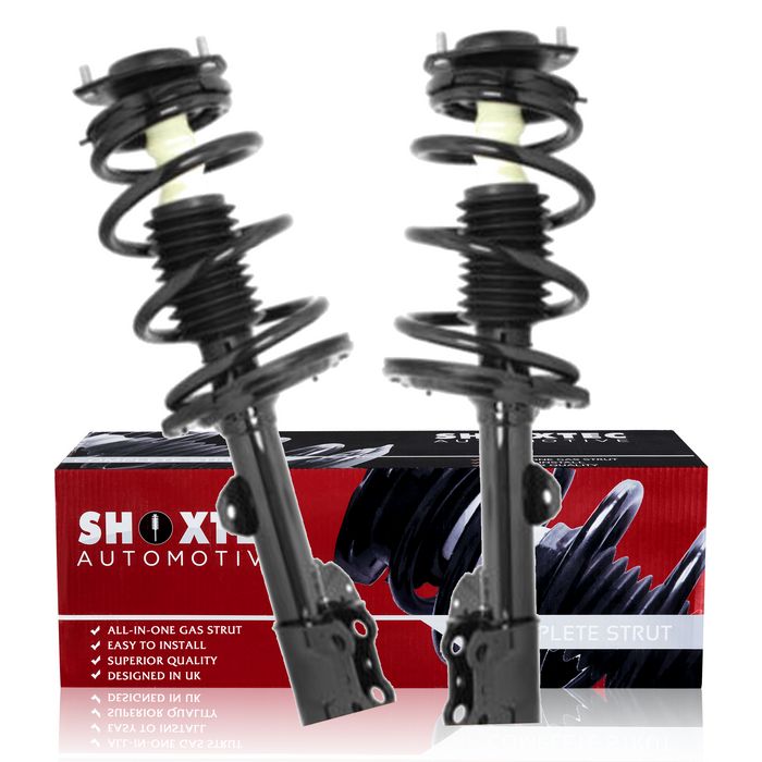 Shoxtec Front Complete Struts Assembly Replacement for 2009-2011 Toyota Highlander Coil Spring Shock Absorber Repl. part no 372484 372483