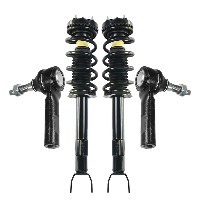 Shoxtec 4pc Front Suspension Shock Absorber Kits Replacement for 2011 Dodge Challenger 2011 Dodge Charger 14-19 Dodge Charger RWD Includes 2 Complete Struts 2 Front Outer Tie Rod Ends