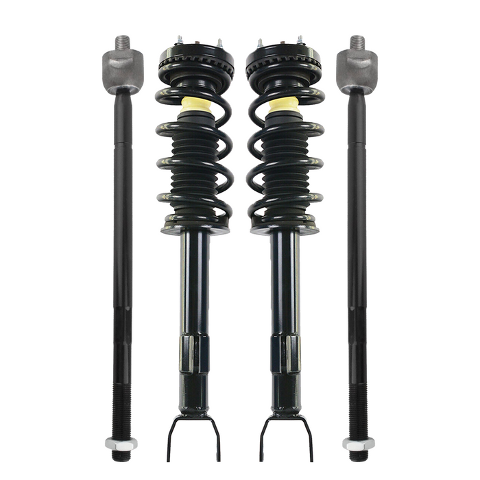 Shoxtec 4pc Front Suspension Shock Absorber Kits Replacement for 2011 Dodge Challenger 2011 Dodge Charger 14-19 Dodge Charger RWD Includes 2 Complete Struts 2 Front Inner Tie Rods