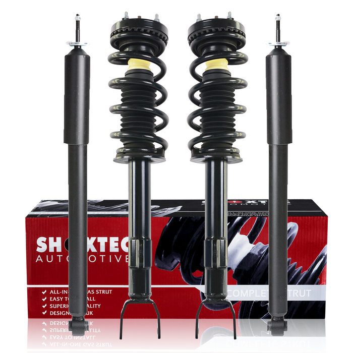 Shoxtec Full Set Complete Strut Shock Absorbers Replacement for 2012-2014 Dodge Challenger; Replacement for 2012 Dodge Charger; Replacement for 2013-2016 Dodge Charger; RWD Only
