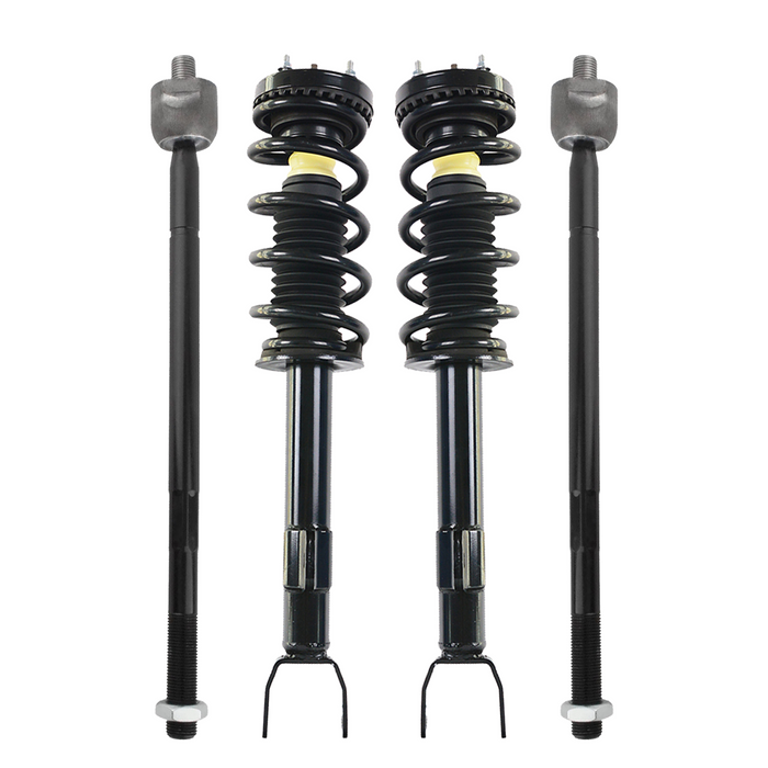 Shoxtec 4pc Front Suspension Shock Absorber Kits Replacement for 2012-2014 Dodge Challenger 2012-2018 Dodge Charger Includes 2 Complete Struts 2 Front Inner Tie Rods