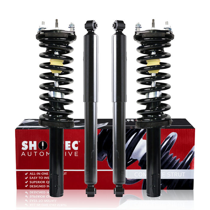Shoxtec Full Set Complete Strut Assembly Replacement For 2005-2010 Jeep Grand Cherokee, Repl No. 571377L 571377R 911278