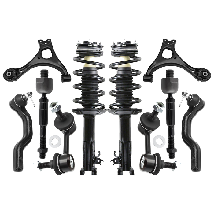 Shoxtec 10pc Suspension Kit Replacement for 09-12 Toyota Corolla 11-13 Toyota Matrix AWD Only Include 2 Complete Struts 2 Sway Bars 2 Inner&Outer Tie Rod Ends 2 Lower Control Arms and Ball Joints