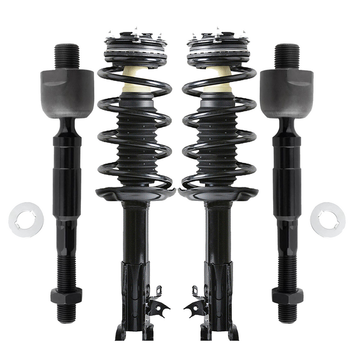 Shoxtec 4pc Front Suspension Shock Absorber Kits Replacement for 2006-2011 Acura CSX 2006-2011 Honda Civic Excludes SI and Hybrid Models Includes 2 Complete Struts 2 Front Inner Tie Rod End