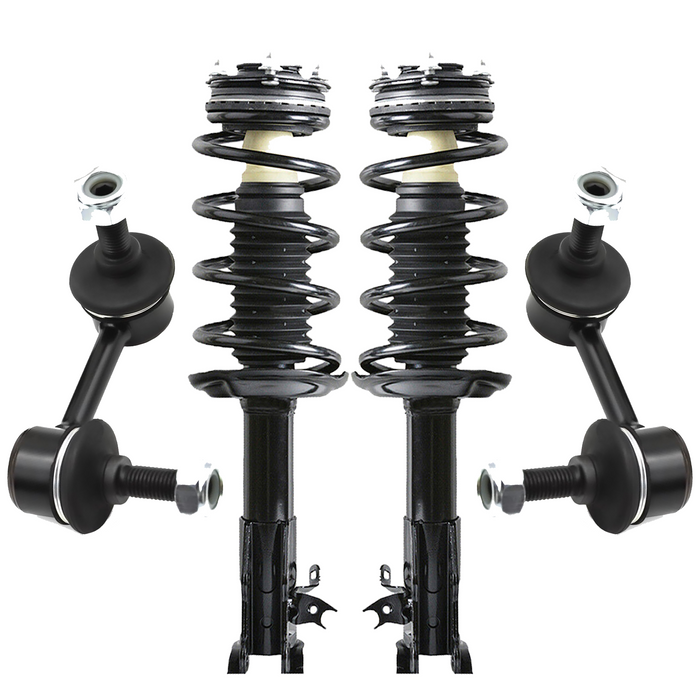 Shoxtec 4pc Front Suspension Shock Absorber Kits Replacement for 2006-2011 Acura CSX 2006-2011 Honda Civic Excludes SI and Hybrid Models Includes 2 Complete Struts 2 Front Sway Bar End Link