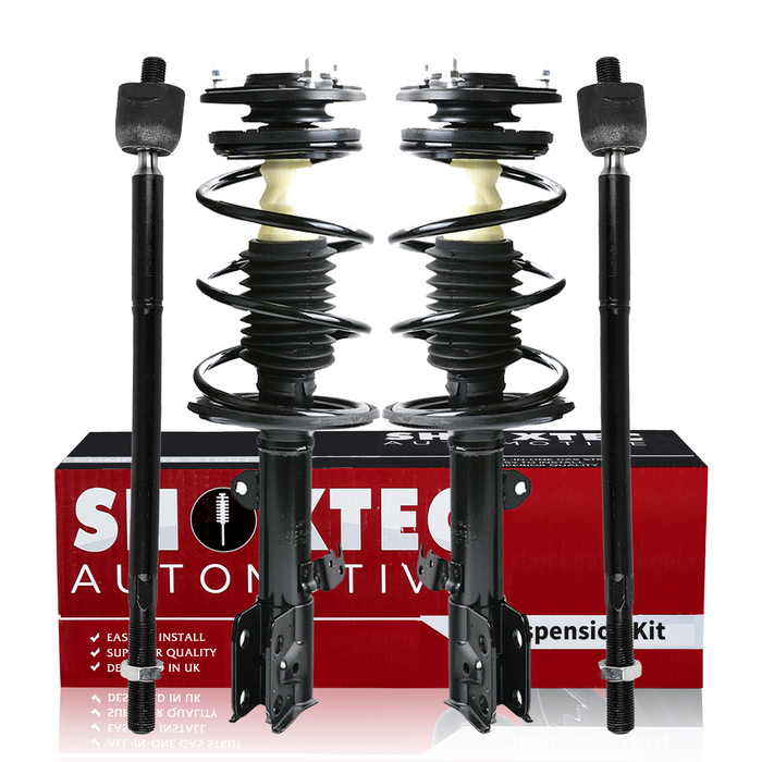 Shoxtec 4pc Front Suspension Shock Absorber Kits Replacement for 2009-2013 Toyota Corolla 2011-2013 Toyota Matrix FWD Only Includes 2 Complete Struts 2 Inner Tie Rod End