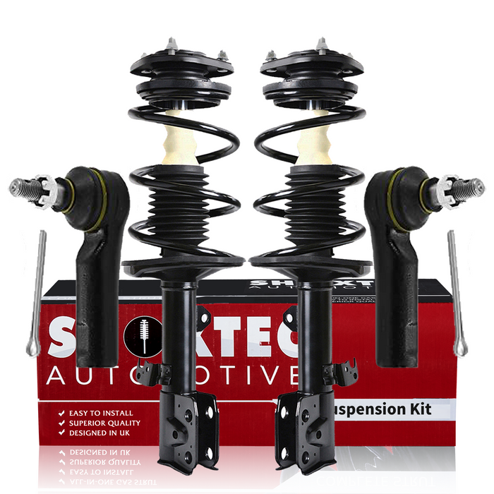 Shoxtec 4pc Front Suspension Shock Absorber Kits Replacement for 2009-2012 Toyota Corolla 2011-2013 Toyota Matrix AWD Only Includes 2 Complete Struts 2 Outer Tie Rod End