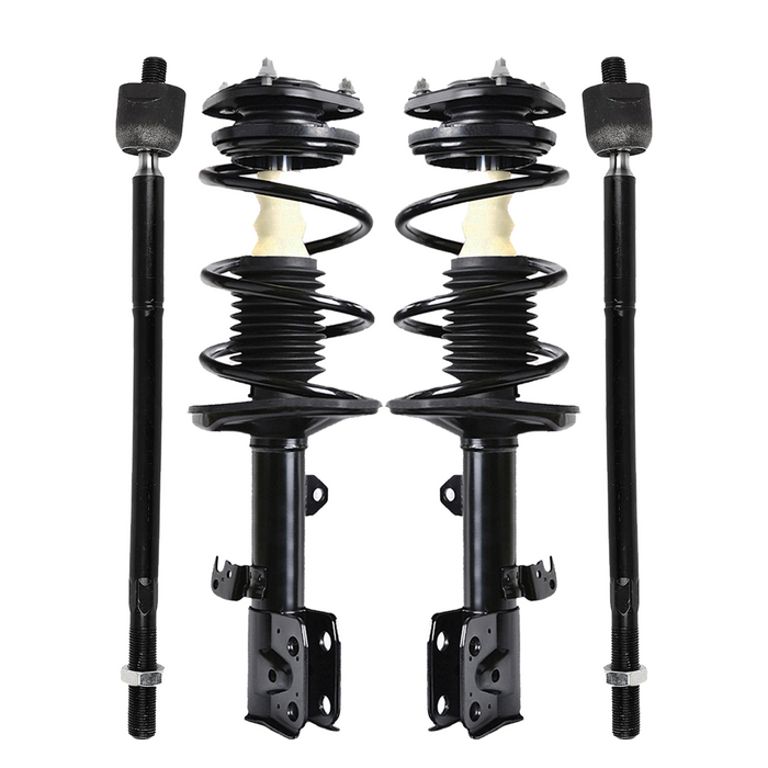 Shoxtec 4pc Front Suspension Shock Absorber Kits Replacement for 2009-2012 Toyota Corolla 2011-2013 Toyota Matrix AWD Only Includes 2 Complete Struts 2 Inner Tie Rod End