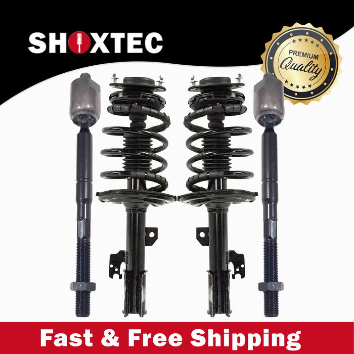 Shoxtec 4pc Front Suspension Shock Absorber Kits Replacement for 2007-2009 Lexus ES350 2006-2012 Toyota Avalon 2007-2011 Toyota Camry Includes 2 Complete Struts 2 Front Inner Tie Rod End