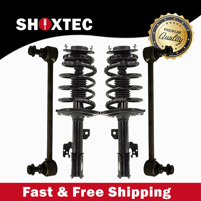 Shoxtec 4pc Front Suspension Shock Absorber Kits Replacement for 2007-2009 Lexus ES350 2006-2012 Toyota Avalon 2007-2011 Toyota Camry Includes 2 Complete Struts 2 Front Sway Bars Endlink