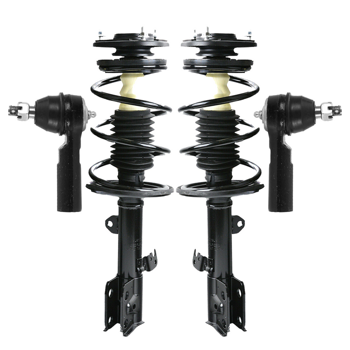 Shoxtec 4pc Front Suspension Shock Absorber Kits Replacement for 01-12 Ford Escape 01-06 Mazda Tribute 08-11 Mazda Tribute 05-11 Mercury Mariner includes 2 Complete Struts 2 Front Outer Tie Rod End