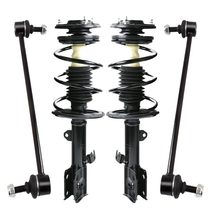 Shoxtec 4pc Front Suspension Shock Absorber Kits Replacement for 01-12 Ford Escape 01-06 Mazda Tribute 08-11 Mazda Tribute 05-11 Mercury Mariner includes 2 Complete Struts 2 Front Sway Bar End Link
