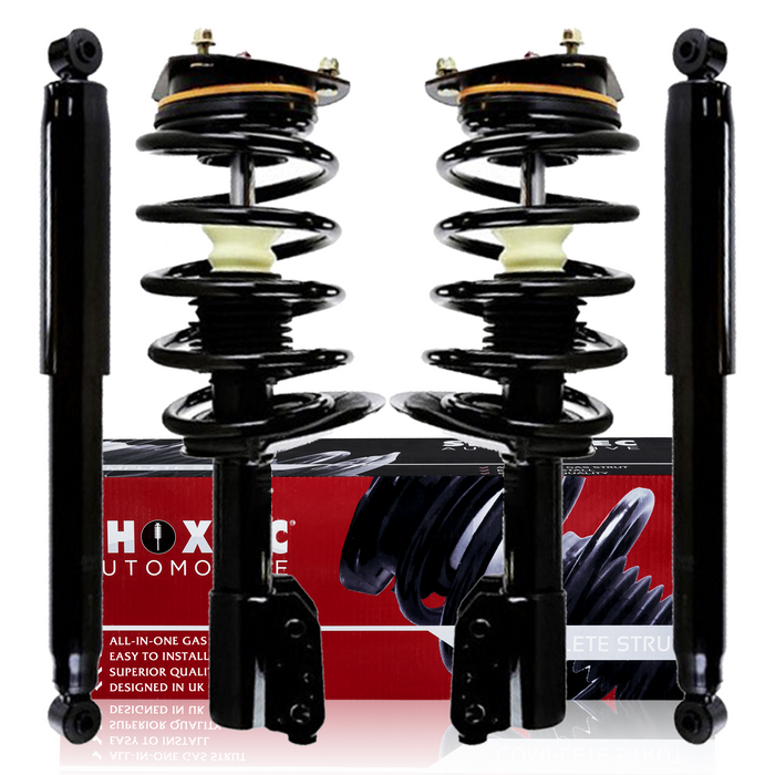 Shoxtec Full Set Complete Strut Shock Absorbers Replacement for 1997-2005 Chevrolet Venture; Replacement for 1997-2004 Oldsmobile Silhouette; Replacement for 1999-2005 Pontiac Montana; Replacement for 1997-1999 Pontiac Trans Sport;