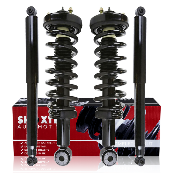 Shoxtec Full Set Complete Strut Shock Absorbers Replacement for 2004 Ford F-150; Lariat, STX, XL, XLT RWD Only;
Replacement for 2005-2008 Ford F-150; RWD Only 2006-2008 Lincoln Mark LT; RWD Only