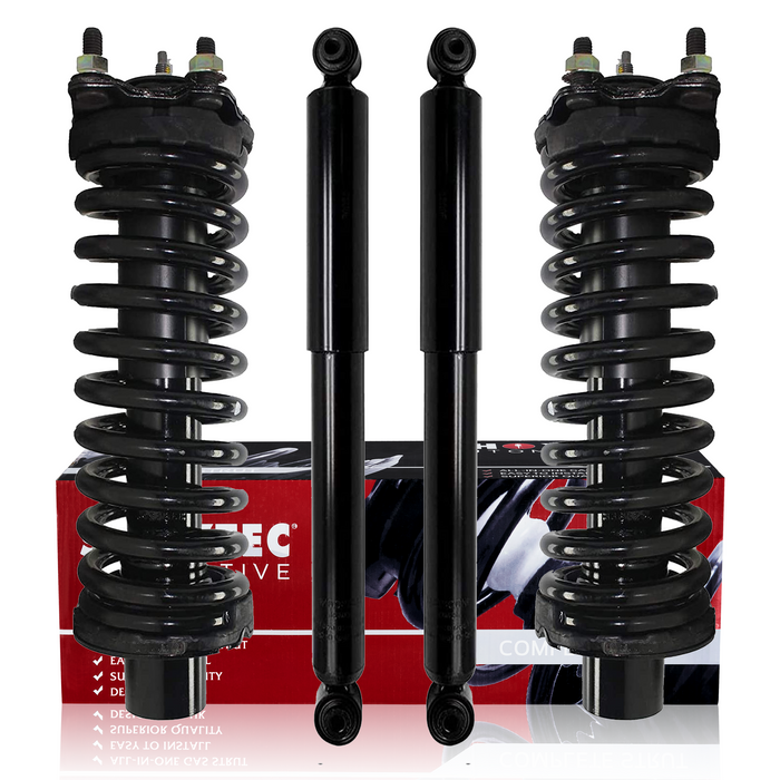 Shoxtec Full Set Shock Absorbers Replacement for 2007-2011 Dodge Nitro with 3.7L V6, 4.0L V6, Excludes Diesel, 2002-2012 Jeep Liberty with 2.4L I4, 3.7L V6, Excludes Diesel, Repl. Part No.37203, 171577L, 171577R