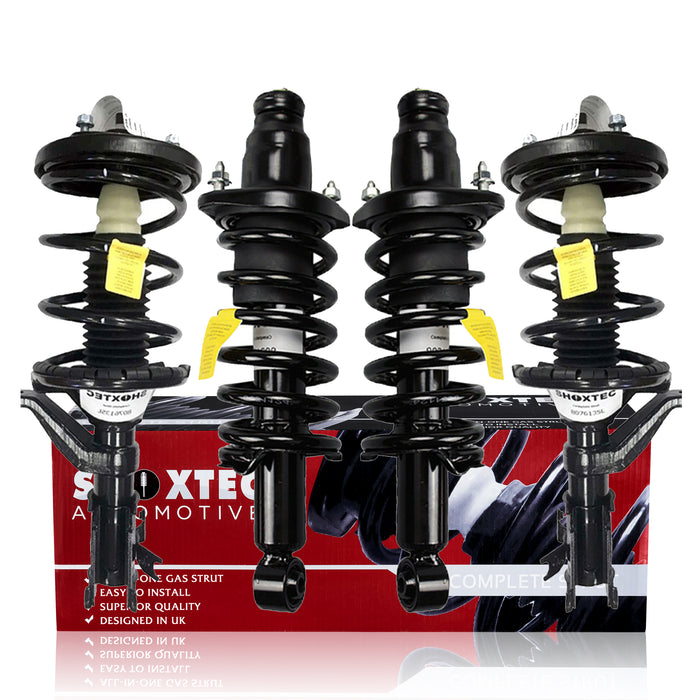 Shoxtec Full Set Complete Struts Assembly for 2001 - 2005 Honda Civic Coil Spring Assembly Shock Absorber Repl. Part No. 171340LR 171434 171433
