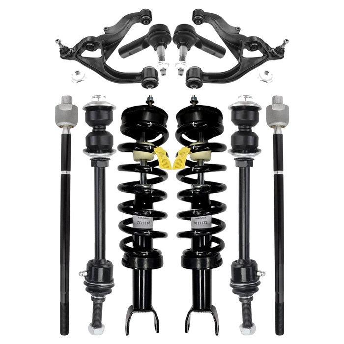 Shoxtec 10pc Suspension Kit Replacement for 09-18 Dodge Ram 1500 19-20 RAM 1500 Classic Includes 2 Complete Struts 2 Sway Bars 2 Inner&Outer Tie Rod Ends 2 Lower Control Arms and Ball Joints Assembly