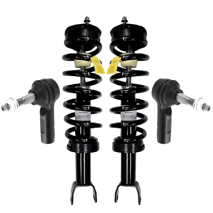Shoxtec 4pc Front Suspension Shock Absorber Kits Replacement for 2009-2018 Dodge Ram 1500 2019-2020 RAM 1500 4WD Only Classic Includes 2 Complete Struts 2 Front Outer Tie Rod