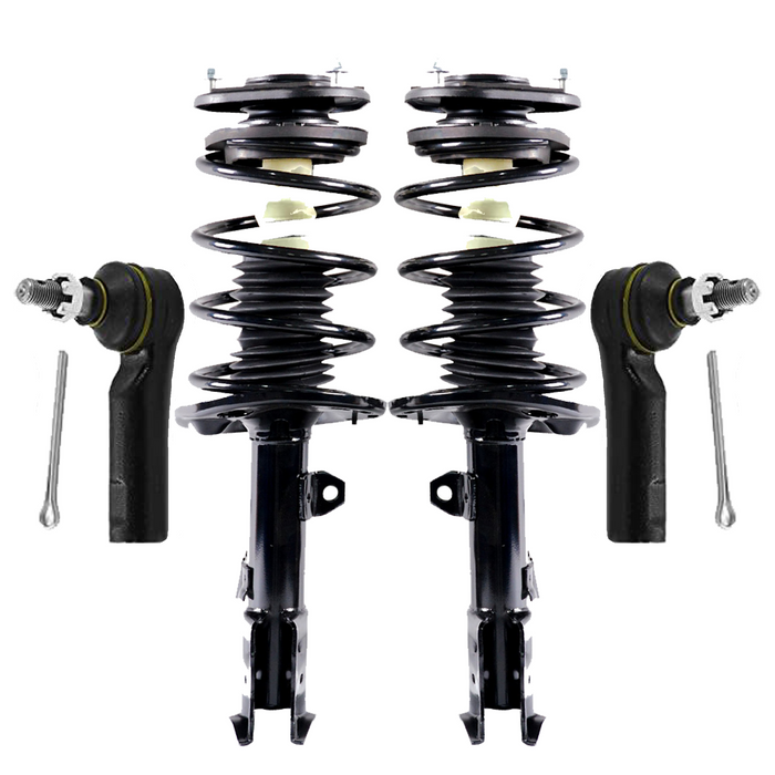 Shoxtec 4pc Front Suspension Shock Absorber Kits Replacement for 2014-2019 Toyota Corolla 1.8L I4 Excludes Sport suspension Includes 2 Complete Struts 2 Outer Tie Rod End