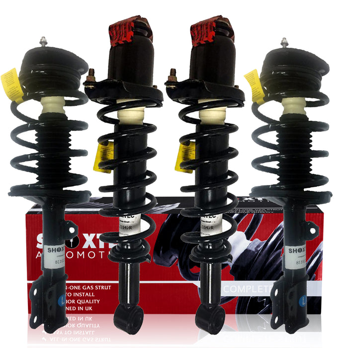 Shoxtec Full Set Complete Struts Replacement for 2003 - 2008 Toyota Corolla Coil Spring Assembly Shock Absorber Repl. part no. 172114/5 171373