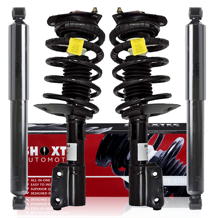 Shoxtec Full Set Complete Strut Shock Absorbers Replacement for 2005-2007 Buick Terraza; FWD Replacement for 2005-2009 Chevrolet Uplander; FWD Replacement for 2005-2009 Pontiac Montana; FWD Replacement for 2005-2007 Saturn Relay; FWD