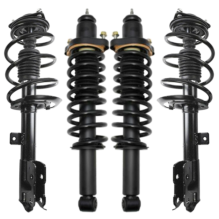 Shoxtec Full Set Complete Struts Coil Spring Assembly Shock Absorbers Replacement for 2011-2017 Jeep Compass 2.0L, 2.4L, FWD & 4WD w/o Off-Road Package; 2011-2017 Jeep Patriot 2.0L, 2.4L, FWD w/o Off-Road Package Repl. No. 172368, 172367, 172952