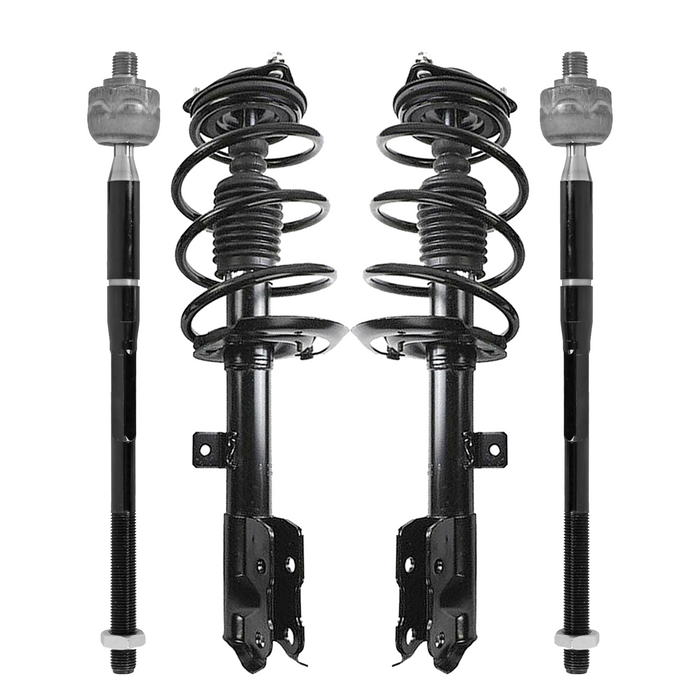 Shoxtec 4pc Front Suspension Shock Absorber Kits Replacement for 07-12 Dodge Caliber 07-17 Jeep Compass 07-17 Jeep Patriot Includes 2 Complete Struts 2 Inner Tie Rod Ends