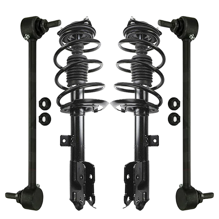 Shoxtec 4pc Front Suspension Shock Absorber Kits Replacement for 07-12 Dodge Caliber 07-17 Jeep Compass 07-17 Jeep Patriot Includes 2 Complete Struts 2 Sway Bars