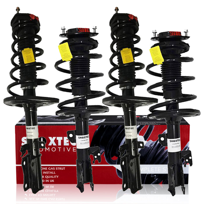 Shoxtec Full Set Complete Struts Coil Spring Assembly for 2007-2011 Toyota Camry; 2008-2012 Toyota Avalon Repl Part no. 11741 11742 172310 172309