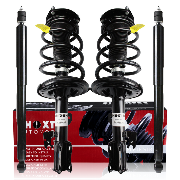 Shoxtec Full Set Complete Strut Shock Absorbers Replacement for 2007-2010 Toyota Sienna; FWD Only; 7 Passenger Seating Repl. no 172364 172363 37284