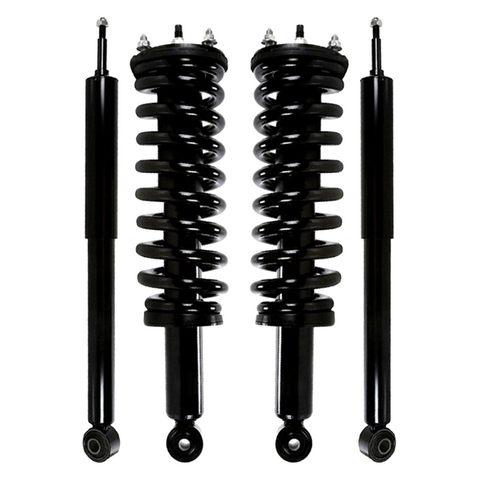 Shoxtec Full Set Complete Strut Shock Absorbers Replacement for 2001-2007 Toyota Sequoia; Without Air Level System Repl. no 171348L 171348R A0501