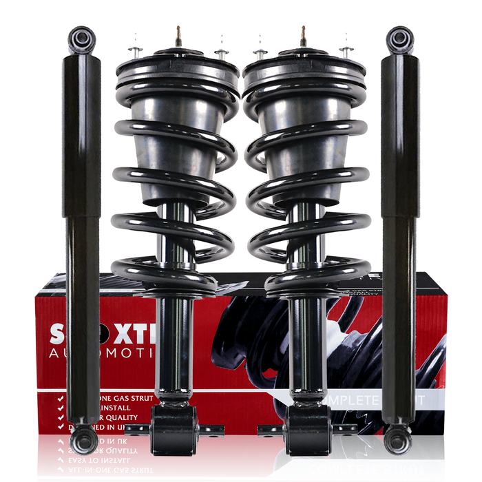 Shoxtec Full Set Complete Strut Assembly Replacement for 2014-2018 Chevrolet Silverado 1500 RWD Only; 2019 Chevrolet Silverado 1500 LD RWD Only; 2014-2019 GMC Sierra 1500 RWD Only Repl No. 139112, 911533