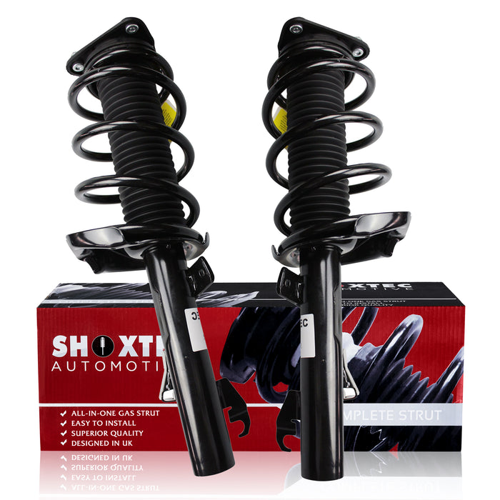 Shoxtec Front Complete Sturt Assembly for 2004 - 2013 Mazda 3; 2006 - 2010 Mazda 5 Coil Spring Assembly Shock Absorber Repl. 172263 172264