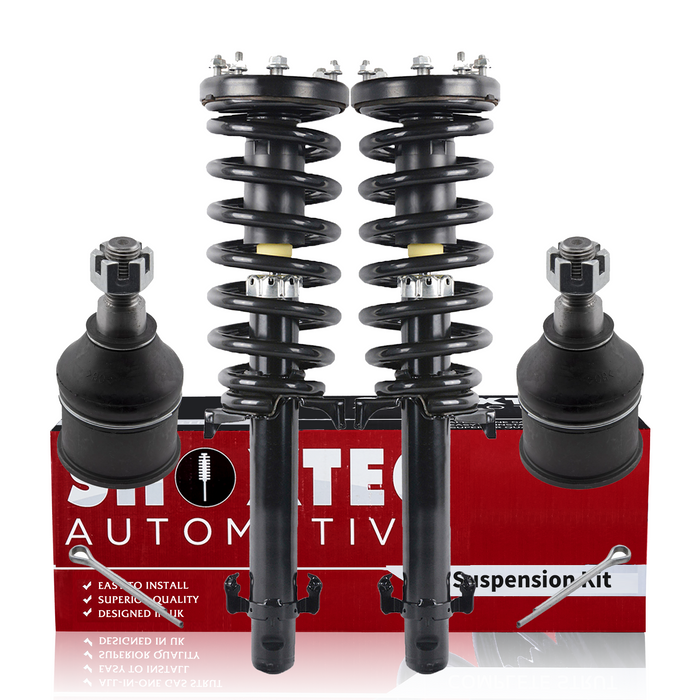 Shoxtec 4pc Front Suspension Shock Absorber Kits Replacement for 2008-2012 Honda Accord Includes 2 Complete Struts 2 Lower Ball Joint