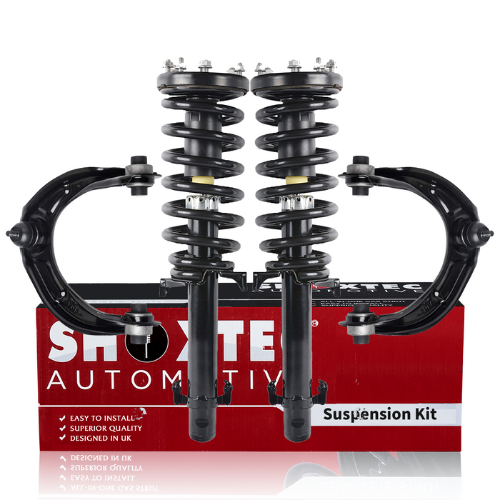Shoxtec 4pc Front Suspension Shock Absorber Kits Replacement for 2008-2012 Honda Accord Includes 2 Complete Struts 2 Front Upper Control Arm And Ball Joint