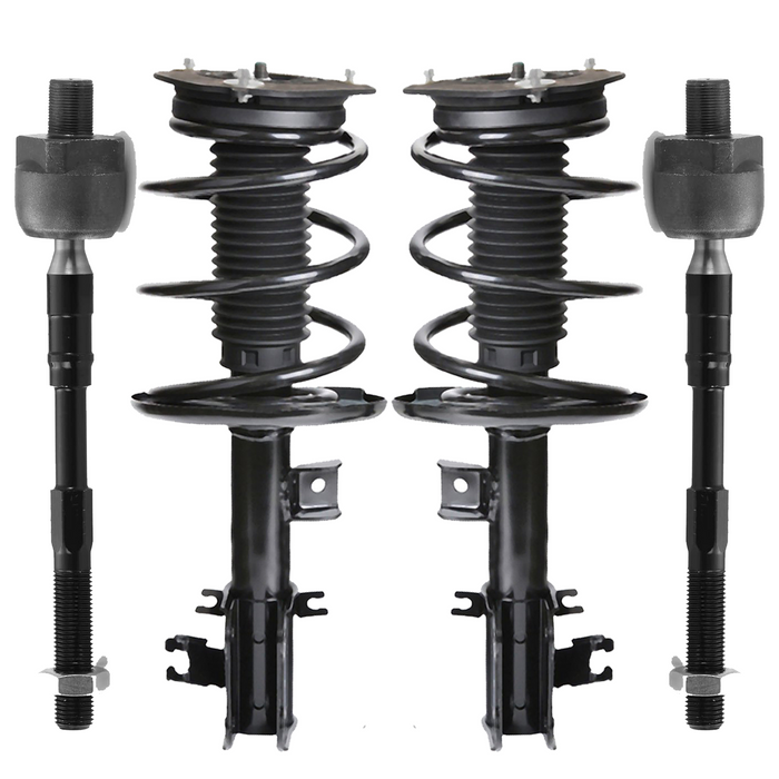 Shoxtec 4pc Front Suspension Shock Absorber Kits Replacement for 2007-2012 Nissan Altima V6 Engine includes 2 Complete Struts 2 Inner Tie Rod Ends