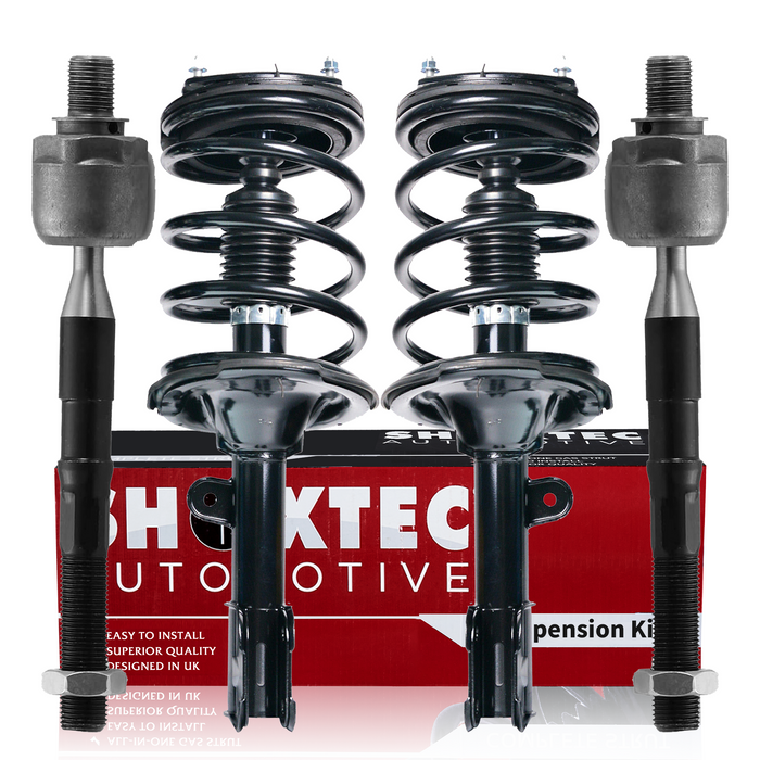 Shoxtec 4pc Front Suspension Shock Absorber Kits Replacement for 2007-2009 Hyundai Santa Fe with Automatic Transmission Only Includes 2 Complete Struts 2 Front Inner Tie Rod End