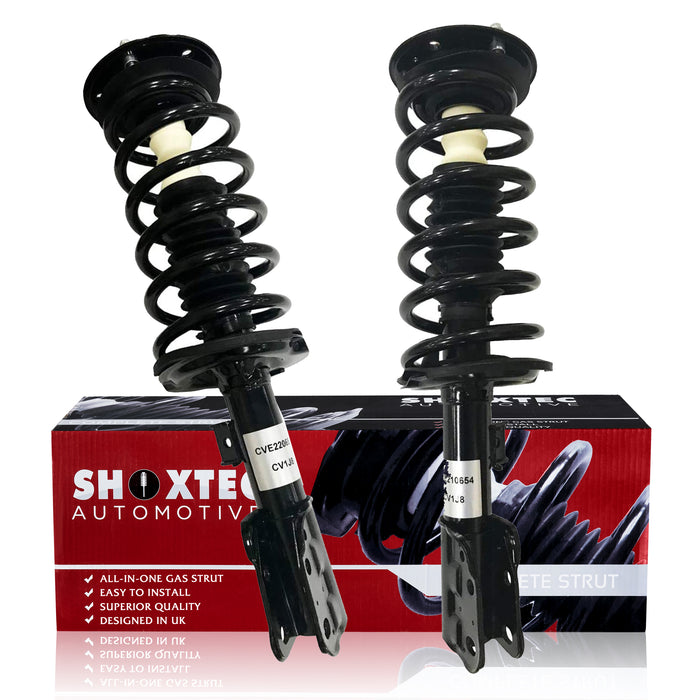 Shoxtec Front Complete Struts Assembly for 2010 - 2017 Chevrolet Equinox; 2010 - 2016 GMC Terrain; Coil Spring Shock Absorber Repl. Part no. 272527 272526